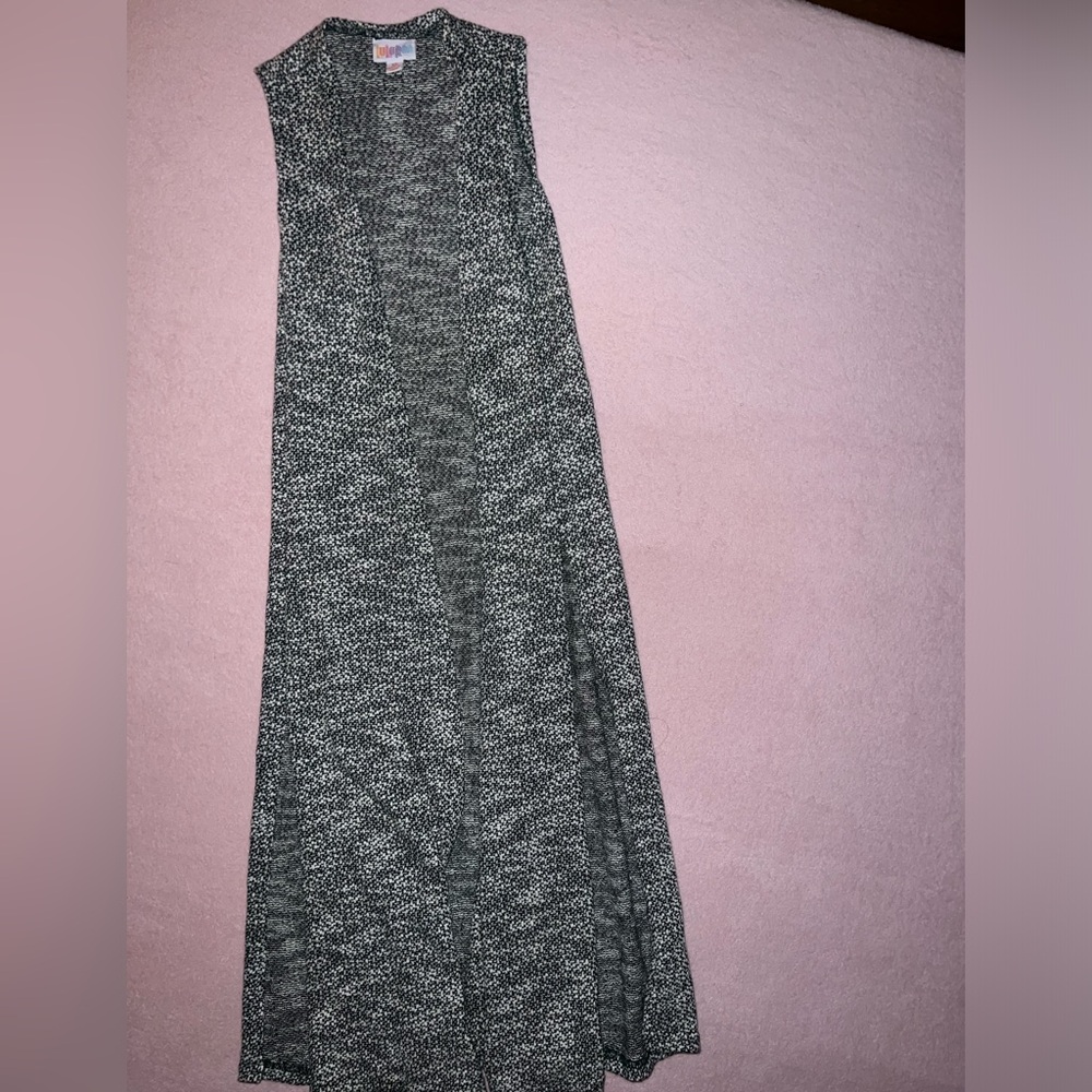 LuLaRoe Green and White Women's Cardigan